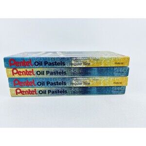 Lot Of‎ 4 Vintage Pentel Oil Pastels PHN-16 Box Of 16 Colors Sealed Art Supplies